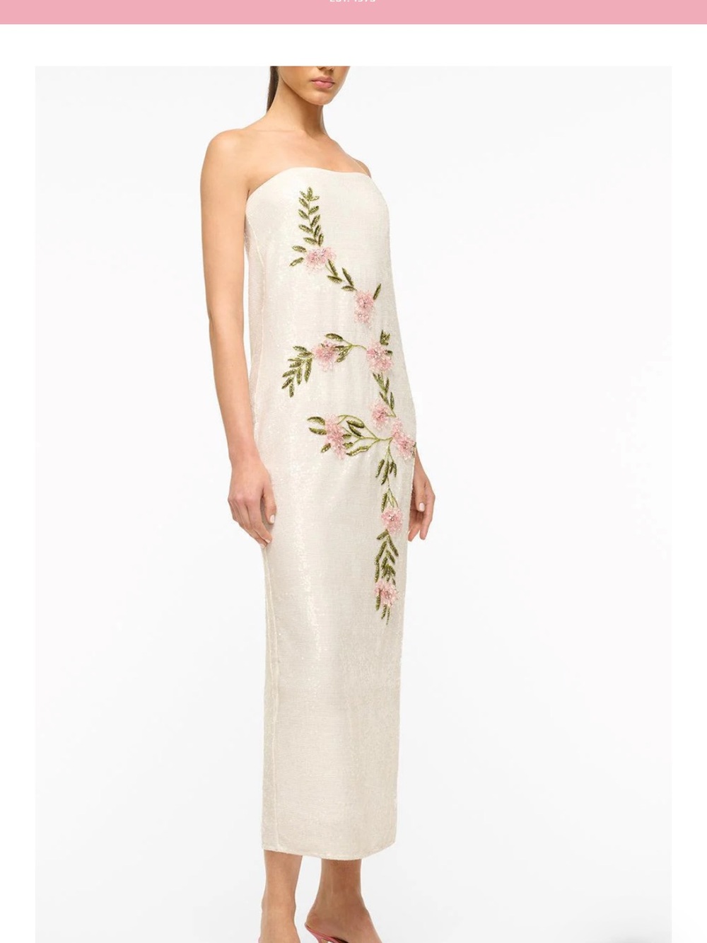 Staud Casey Magnolia Strapless Dress - Picture 3 of 7